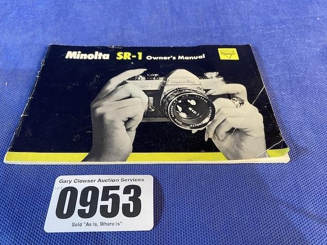 Vintage Minolta SR-1 Owner's Manual