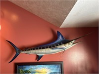 Swordfish fish mount facing right length: 97in.
