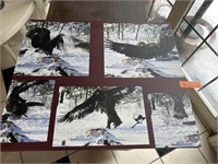 Golden eagle and fox fight over carcass print.