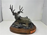 Bronze deer sculpture. "When the Leaves Move" by