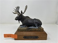 Bronze Wyoming Moose Sculpture by Craig Phillips.