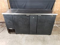 True 69" BLK Back Bar Refrigerator - TBB-3