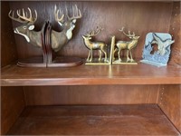 Lot of Bookendsâ€”2 pairs of deer themed