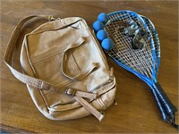 Lot of racquetball gear. Two racquets, two pairs