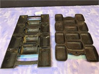 vintage cast iron French roll & corn bread pans