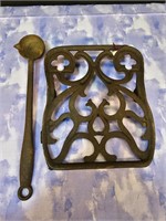 cast iron treadle pedal & cast iron ladle