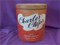 Older Charles Chips Tin 8x9 1/2"
