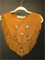 Steer brand suede poncho