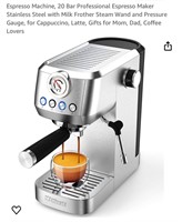 Espresso Machine, 20 Bar Professional Espresso