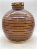 Beautiful Large Glass Amber Colored Pot