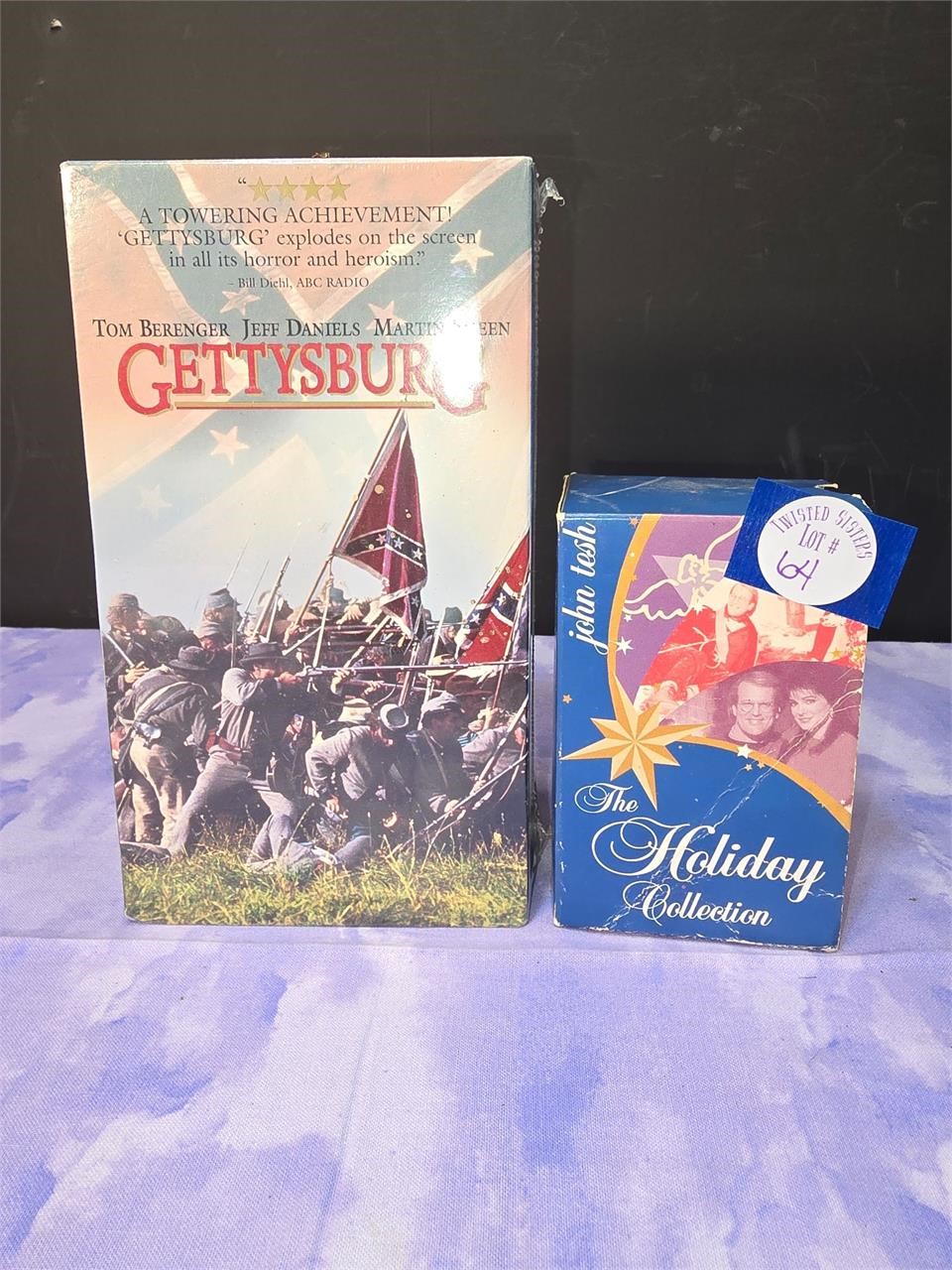 John Tesh Holiday cassettes & Gettysburg VHS