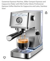 Cozeemax Espresso Machine, 20Bar