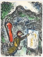 Marc Chagall original lithograph "Devant Saint-Jea