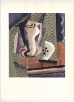 Georges Braque pochoir "Verre et l'as de treffle"