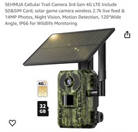 SEHMUA Cellular Trail Camera 3rd Gen
