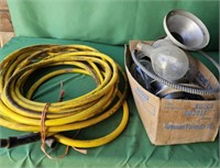 Garden hoses, inset lights w/ bulbs,