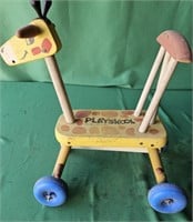 Old Playskool wooden riding toy (missing a wheel)