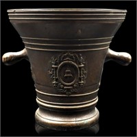 Early And Very Large  Antique Bronze Mortar