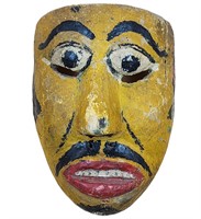 Antique Wooden Polychrome Java Dance Mask