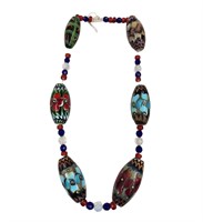 A String Of Large Italian Beads Handmade Multi Lay