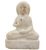 A Carved Seated Marble Buddha Probably 19th Centur