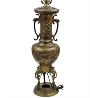 Antique Japanese Bronze Vase 19th Century