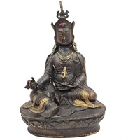 A 19th C Bronze Buddha Padmasambhava Guru Rinpoche