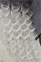 Lead Crystal Wine Glasses Lot