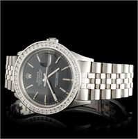 Men's Diamond Rolex DateJust Watch SS