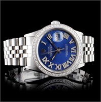 Diamond 36MM Rolex DateJust Watch SS