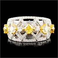 1.71ctw Fancy Diamond Ring in 18K Gold