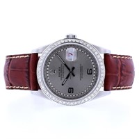 36MM Rolex DateJust Diamond Slate Dial Watch