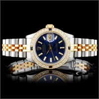 Diamond Ladies Rolex YG/SS DateJust Watch - 1.00ct