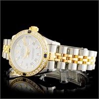 Diamond Rolex DateJust Two-Tone Watch YG/SS