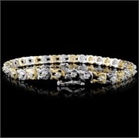 Two-Tone Diamond Bracelet, 1.00ctw, 14K