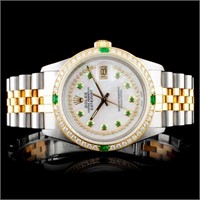 Diamond Rolex 18K/SS DateJust Watch