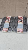 2- New cupcake pans with lids