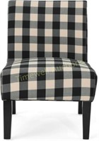 Kendal Upholstered Chair  Black Checkerboard