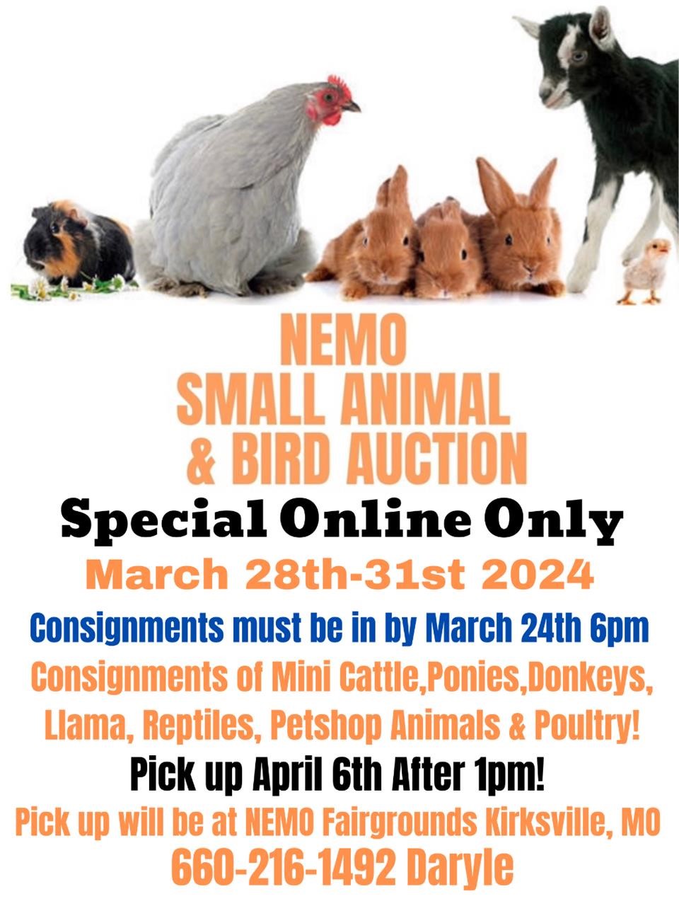 NEMO Animal Auctions Easter online Animal Egg-Stravaganza
