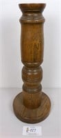 A Turned Oak Pedestal sans top, Vg cond 25”H.