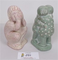 Pair of Isabel Bloom Sculptures, Exc cond, 9”T.