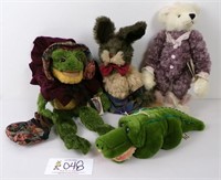 4 Plush Toy Animals: a Cottage Collectibles Bear