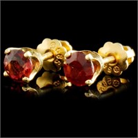 0.54ct Garnet Earrings in 14K Gold