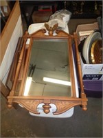 WOOD WALL MIRROR 17X31 / LW