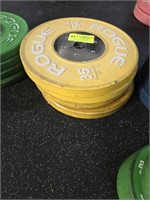 RUBBER PLATES  140 LBS