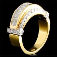 1.48ctw Diamond Ring in 18K Two Tone Gold