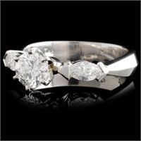 Diamond Ring: 0.86ctw in Solid Platinum