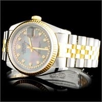 36MM Rolex DateJust with Diamonds & Two-Tone