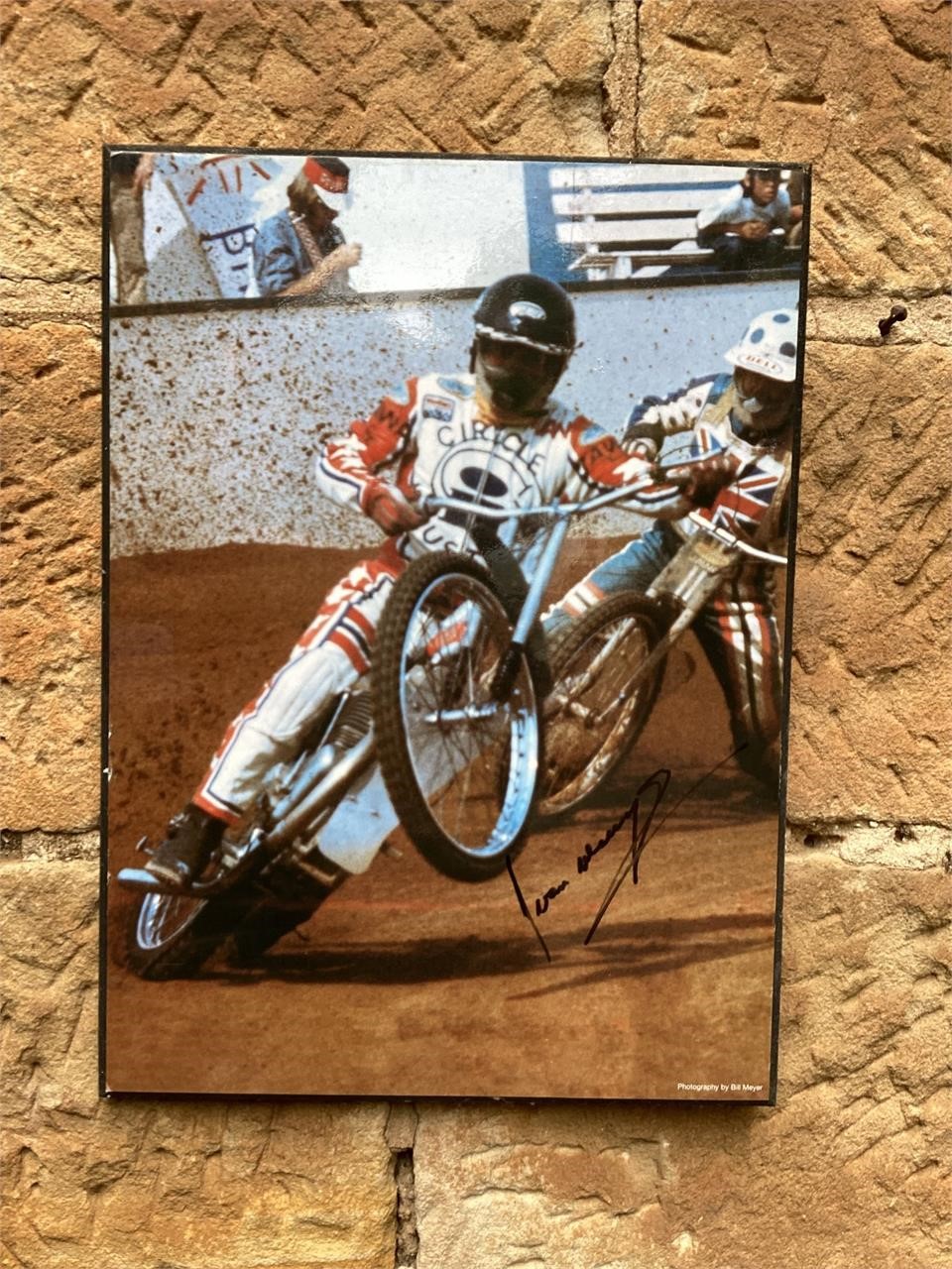 Hand Signed Ivan Mauger Photo on Board