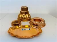 Copper Molds & Serving Tray